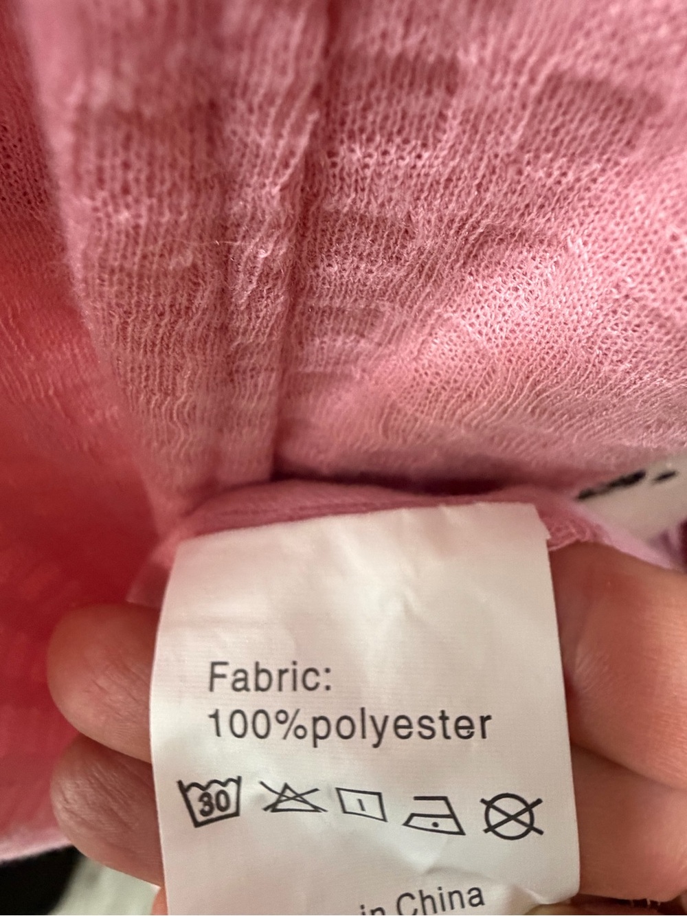 Pink Waffle-Knit Robe with Pockets - Picture 3 of 4
